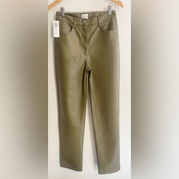 Aritzia Wilfred Melina Pant in Olive green   4. NWT - Picture 2 of 6